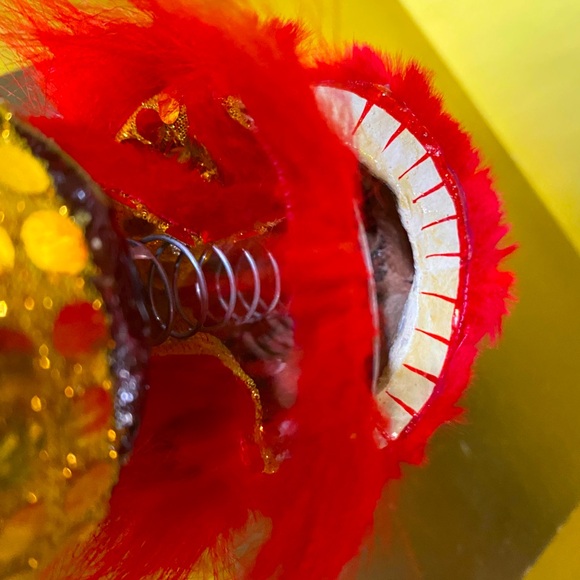 CHINESE DANCING LION DRUM NEW YEAR FESTIVAL FOO DOG STATUE BOBBLE STATUE 6” - Picture 12 of 12